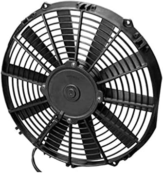 Spal Electric Cooling Fan, Low Profile, 12 in Fan, Pusher, 856 CFM, 12V, Straight Blade, 13.188 x 12.625 in, 2 in Thick, Plastic, Each