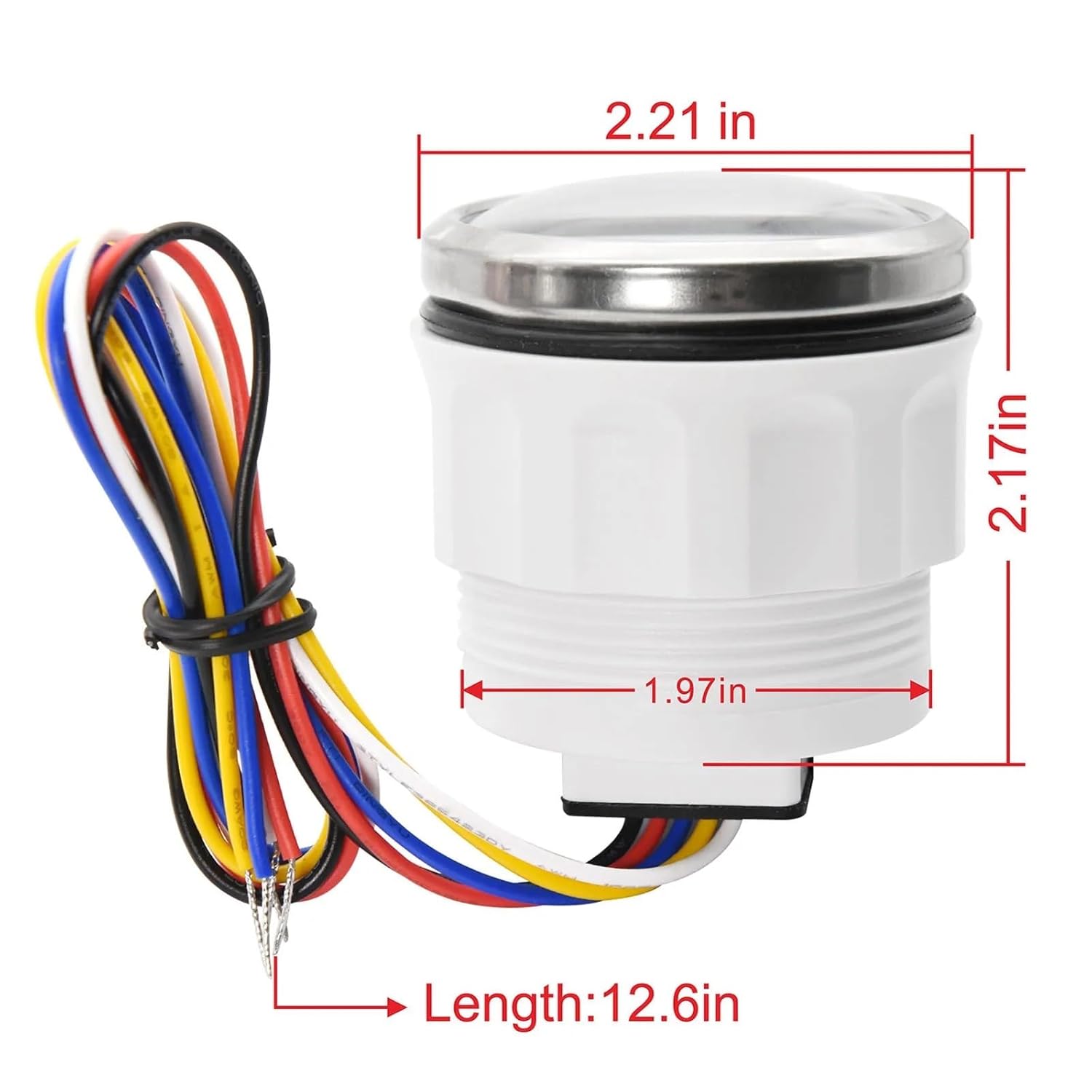 52mm Waterproof Car Boat Fuel Level Gauge Water Level Gauge fit for 0~190ohm 240-33ohm Fuel Level Sensor with 7 Colors Backlight(BS 240-33ohm Water)