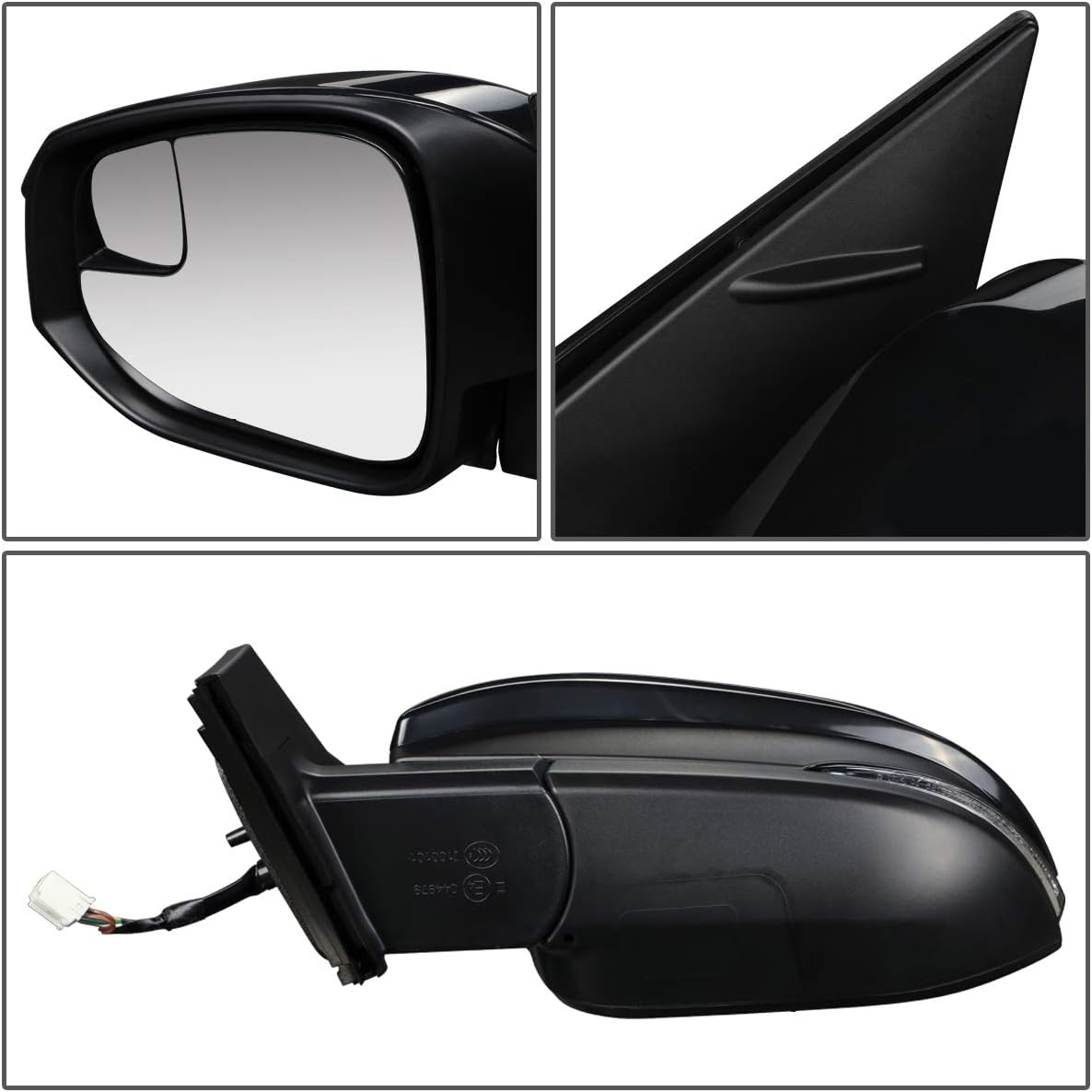 Auto Dynasty TO1320346 OE Style Powered and Heated and Turn Signal and Spotter Glass Driver/Left Side View Door Mirror Compatible with Rav4 16-18