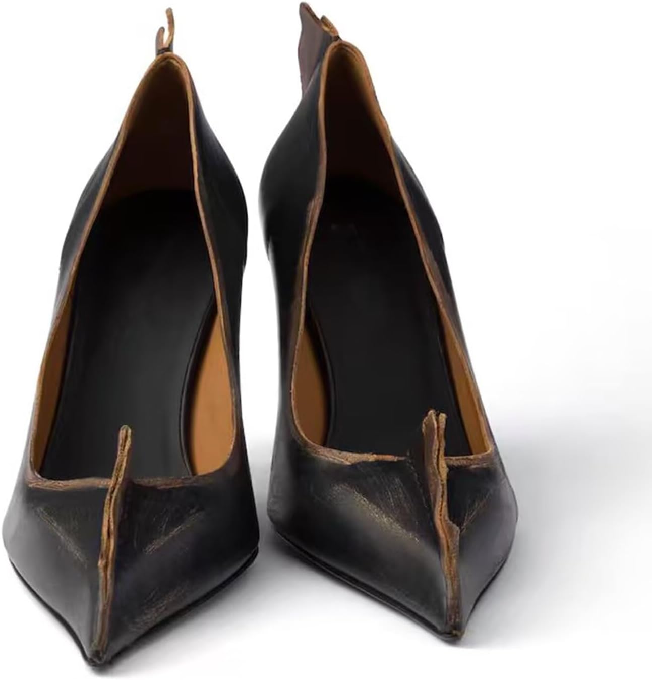 Womens Pointed Toe High Heels Pumps Elegant Stiletto Dress Shoes Classic Black Work Office Heels - Image 4