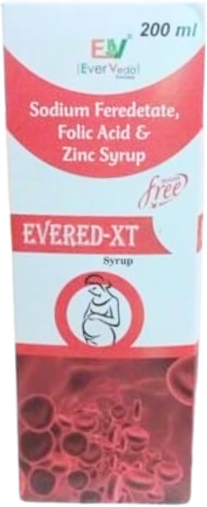 EVERVEDA HERBALS Everred-XT Syrup Used in Iron Deficincy Anemia (200ml)