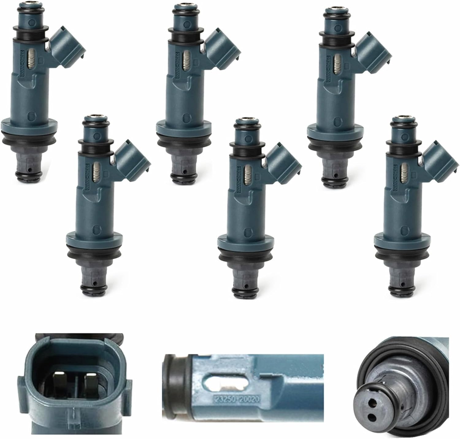Set Of 6Pcs Fuel Injectors 23250-20020 FJ333 842-12235 Replacement For Lexus ES300 1997-2001 RX300 1999-2003 For Toyota Avalon 1998-2004 Camry 1998-2001 Highlander 2001-2003 Sienna 1998-2003 Solara 19