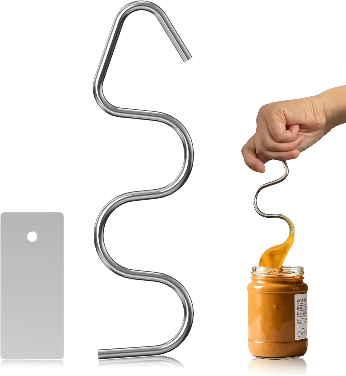 Peanut Butter Stirrer Tool Set – Effortlessly Mixes Nut Butters, Perfect for Breads, Cakes & Cookies – Includes Scraper – Premium Kitchen Essential for Delicious Salads Tool(PBT-01) Peanut Butter Stirrer Tool Set – Effortlessly Mixes Nut Butters, Perfect for Breads, Cakes & Cookies – Includes Scraper – Premium Kitchen Essential for Delicious Salads Tool(PBT-01)