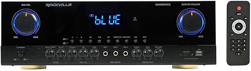 Rockville SINGMIX 5 2000w Bluetooth DJProKaraokeHome Amplificador Mixer Receptor