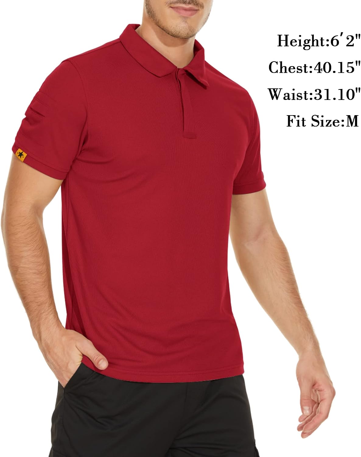 V VALANCH Mens Polo Shirts Short Sleeve Moisture Wicking Golf Polo Athletic Collared Shirt Tennis T-Shirt Tops