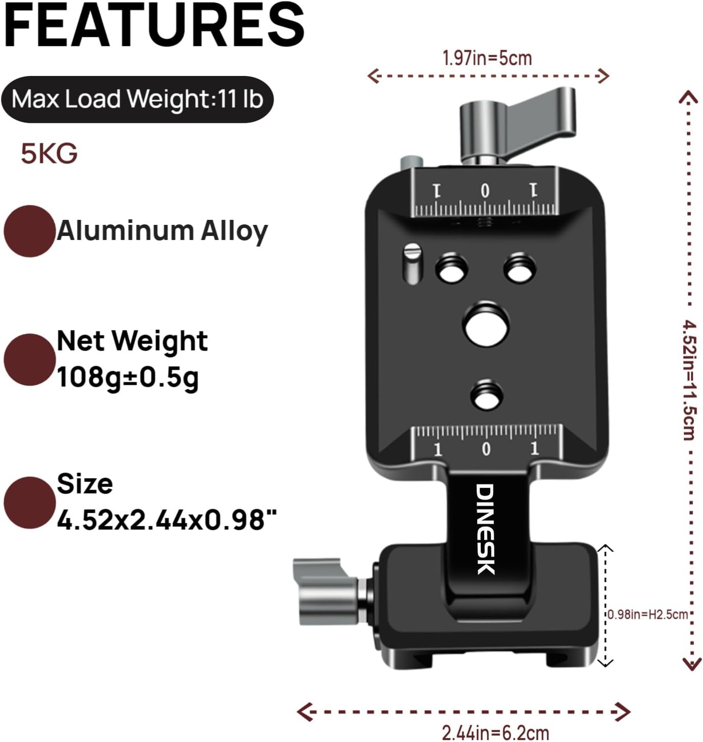 Vertical Camera Mount,Gimbal Vertical Shooting Camera Adapter Compatible with DJI RS 2/RS 3/RS3 PRO for IG YouTube Shorts Tiktok Video Extended Vertical Shooting