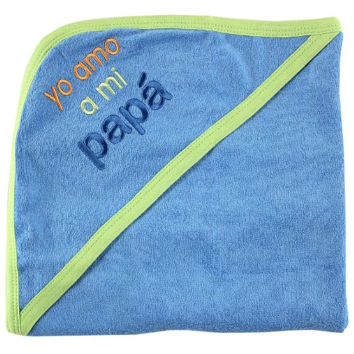 Image of Luvable Friends Spanish Hooded Towel, Blue Papa