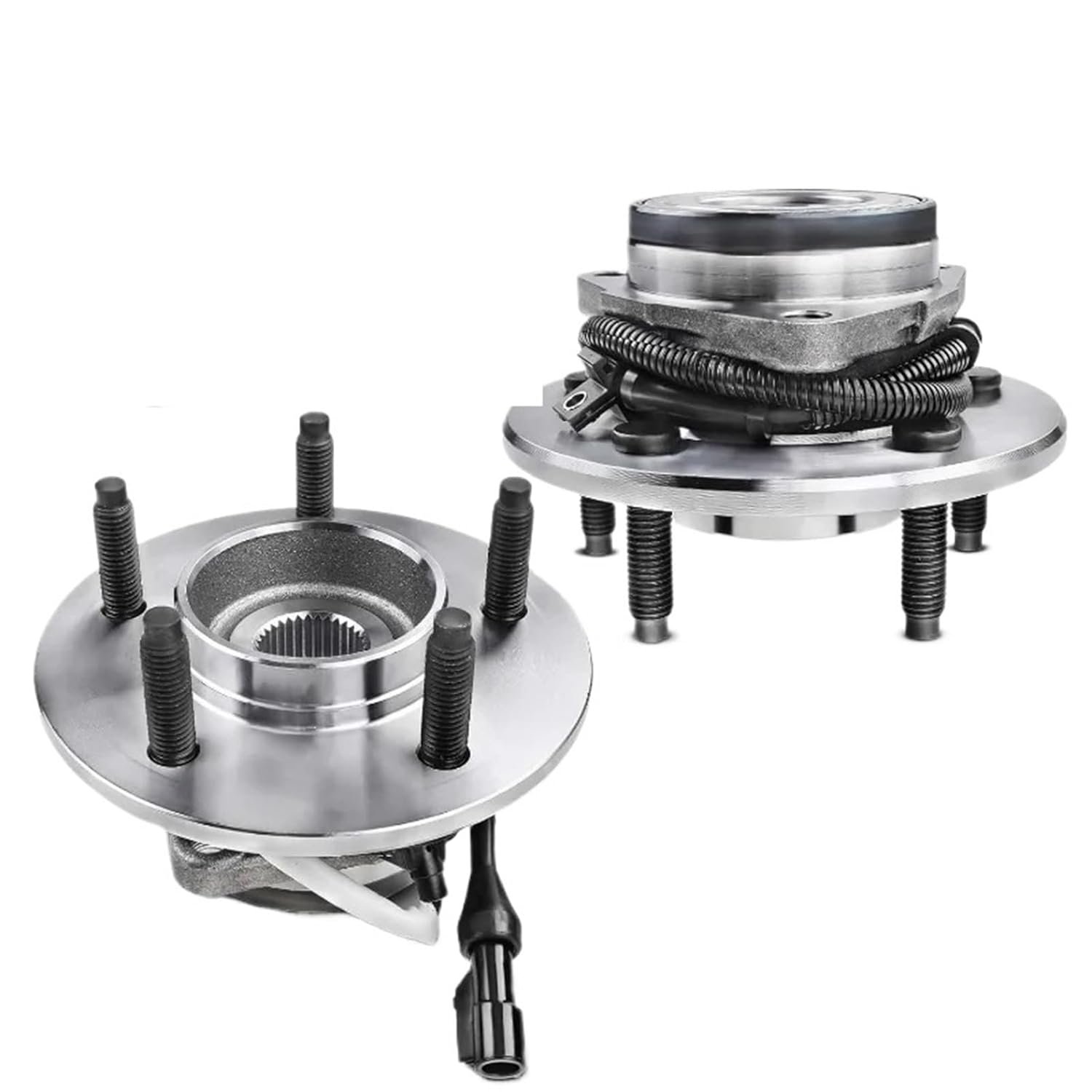 2xFront Wheel Bearing and Hub Assembly with ABS&5Lug Compatible with 1Pcs