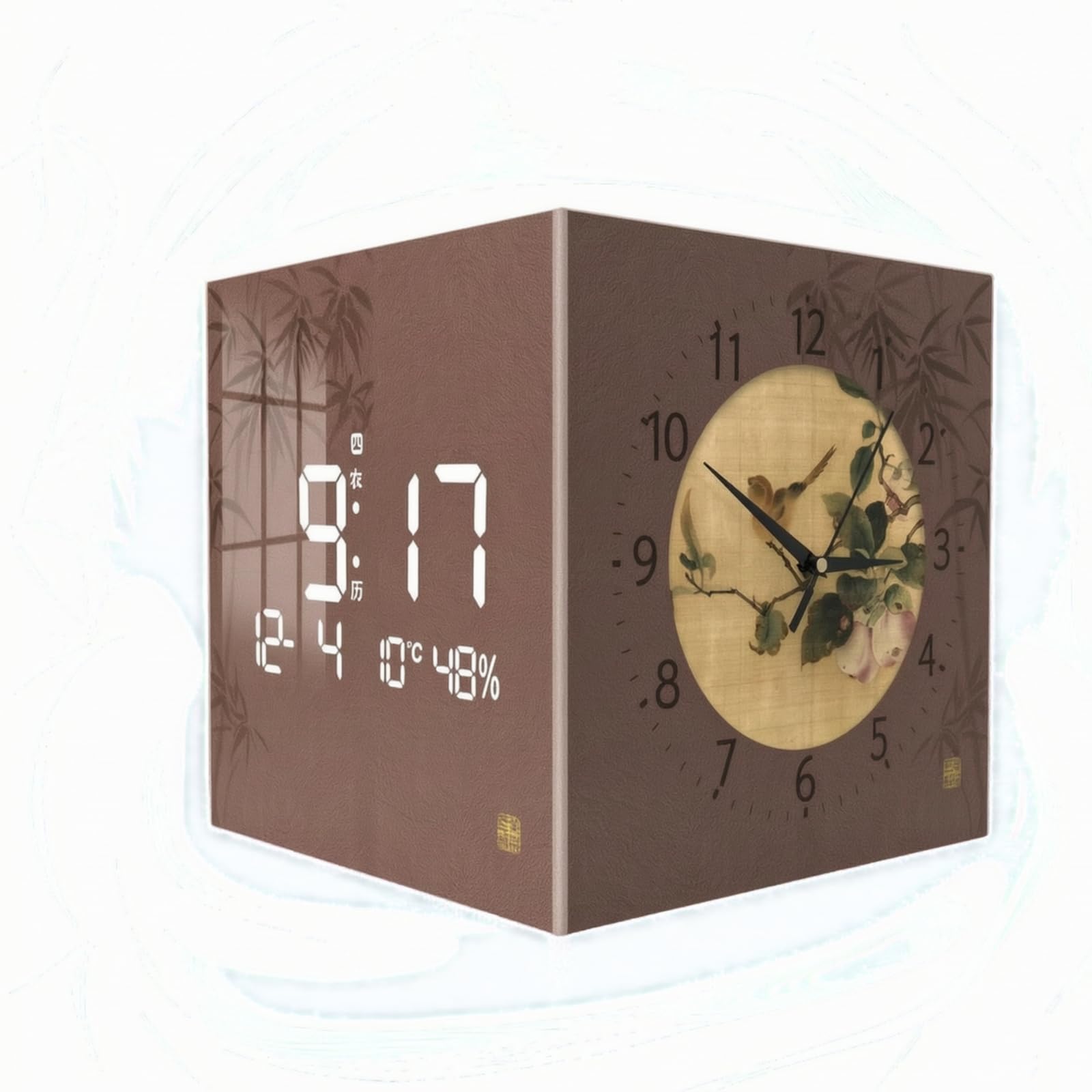 Orologio da Parete Angolare Minimalista | Orologio da Parete con Display Digitale, Preciso, per Soggiorno, 30CM, Stile C