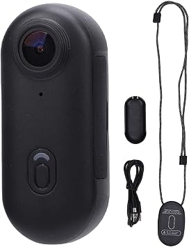 EBTOOLS 4k Thumb Action Camera, 1080P Videos, 120 Wide Angle, 360 Rotating Spring Clip, Built in WiFi, Magnetic Lanyard, POV Camera, Portable Camcorder, for Cycling Motorcycle
