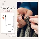 28PCS Knitting Needles FUNCYboo,Circular Knitting Needles 32"stainless steel circular Knitting Needles Metal Round Knitting Needles with Stitch Markers & blunt needle for Begining fit Hot Sleeve Sweet