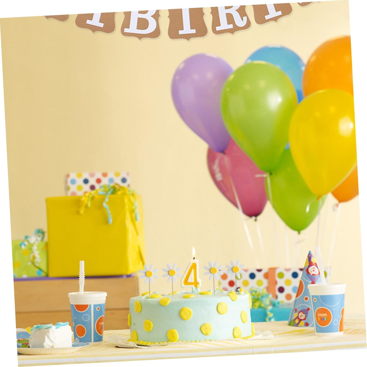 10pcs Acrylic Happy Birthday Cake Toppers Elegant Floral Decoration for Weddings Parties and Celebrations Unique for and Gatherings