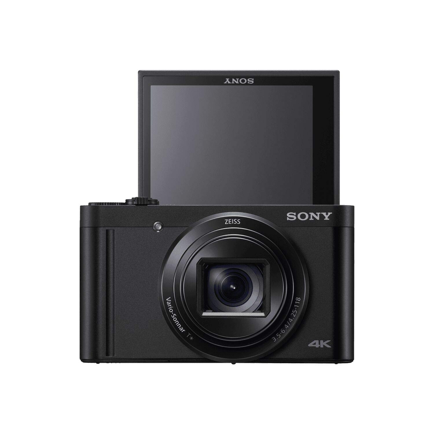 Sony WX800 Compact High Zoom Camera with 4K Recording, Black