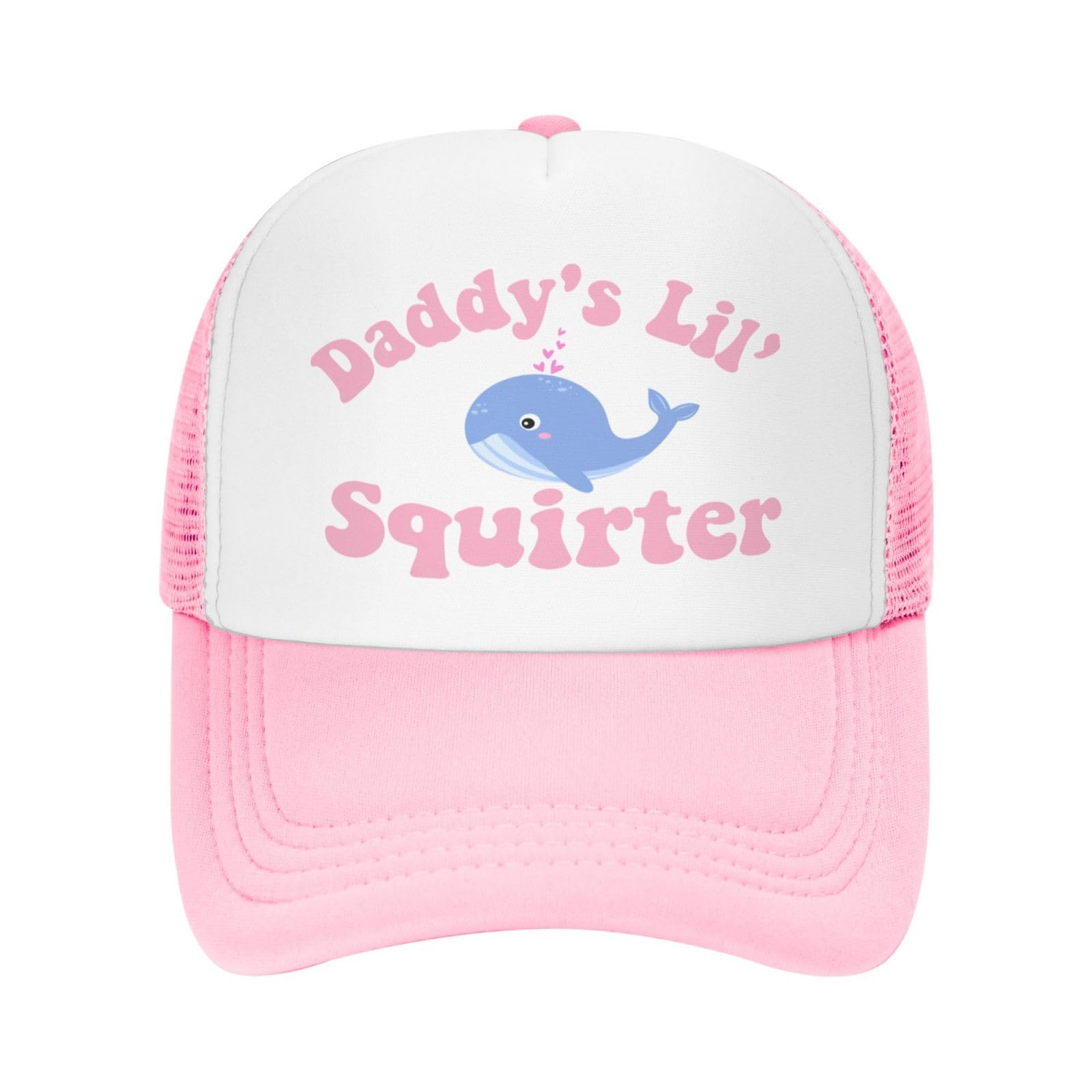 Anceky Daddy's Lil Squirter Funny Mesh Cap Trucker Hats Pink
