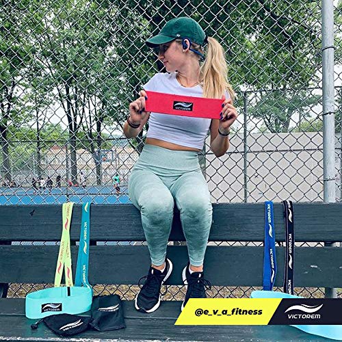 Victorem Resistance Hip Booty Bands Set - Fabric Thigh Bands For Glutes And Legs Exercise - With Digital Workout Guide #TOP6