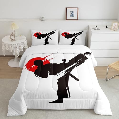 Feelyou Koi Fish - Juego de edredón de tamaño individual para niños, estilo chino, olas del océano, juego de ropa de cama exótica decoración disponible en Yaxa Colombia