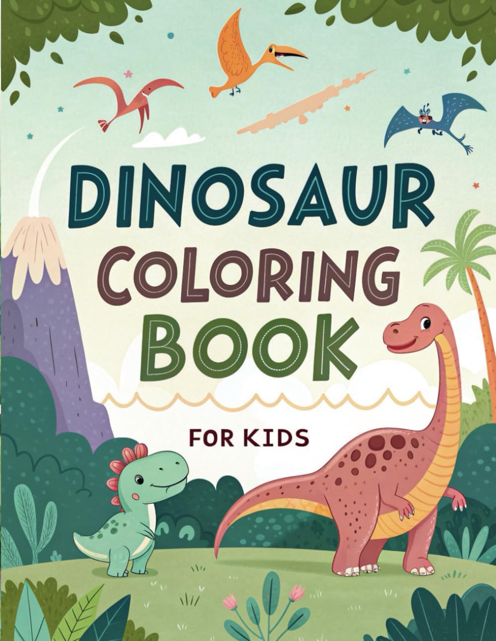 Dinosaur Coloring Book for Kids: Explore Amazing Dino Adventures with T-Rex, Triceratops, and More | Fun & Educational Coloring Fun for Kids
