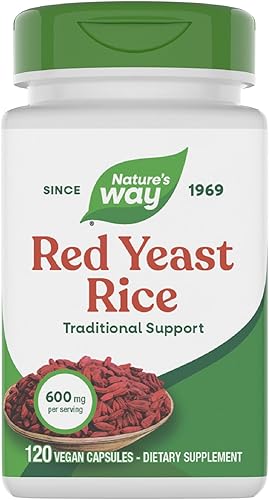 Nature's Way Arroz de levadura roja, soporte tradicional*, 120 cápsulas veganas