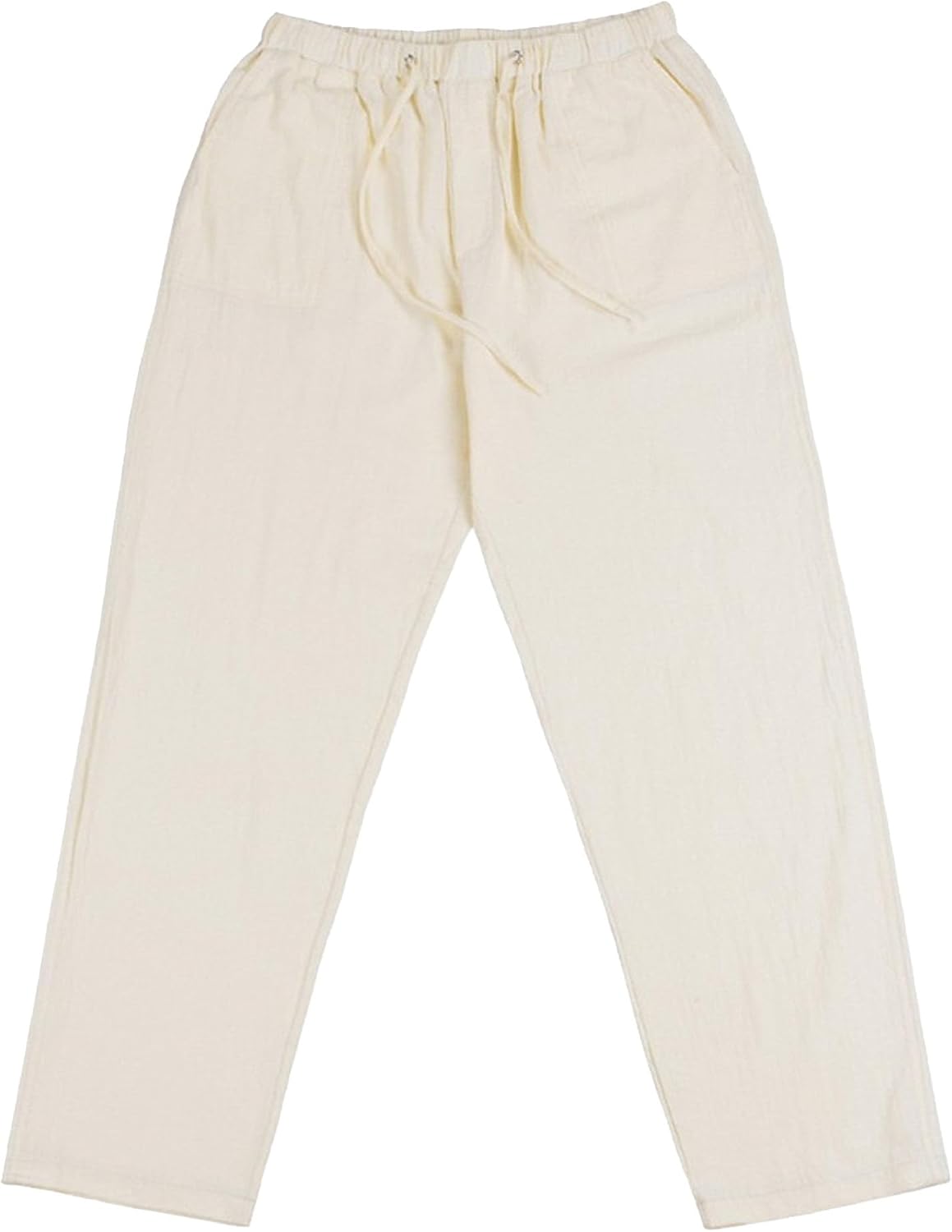 DGHM-JLMY Men's Outdoor Linen Loose Comfortable Pants Trend Solid Color Sports Handsome Fashion Business Bottoms