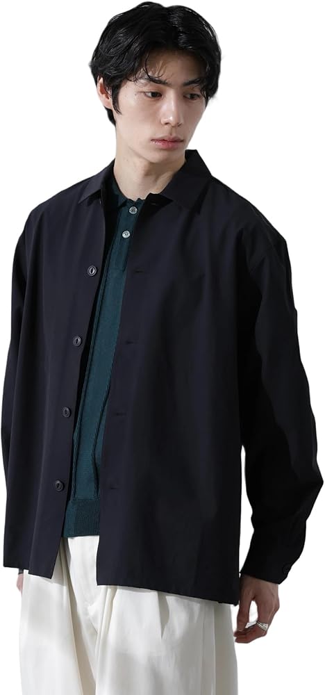 Amazon.co.jp: [ナノ・ユニバース] ストレッチ ワイド シャツブルゾン