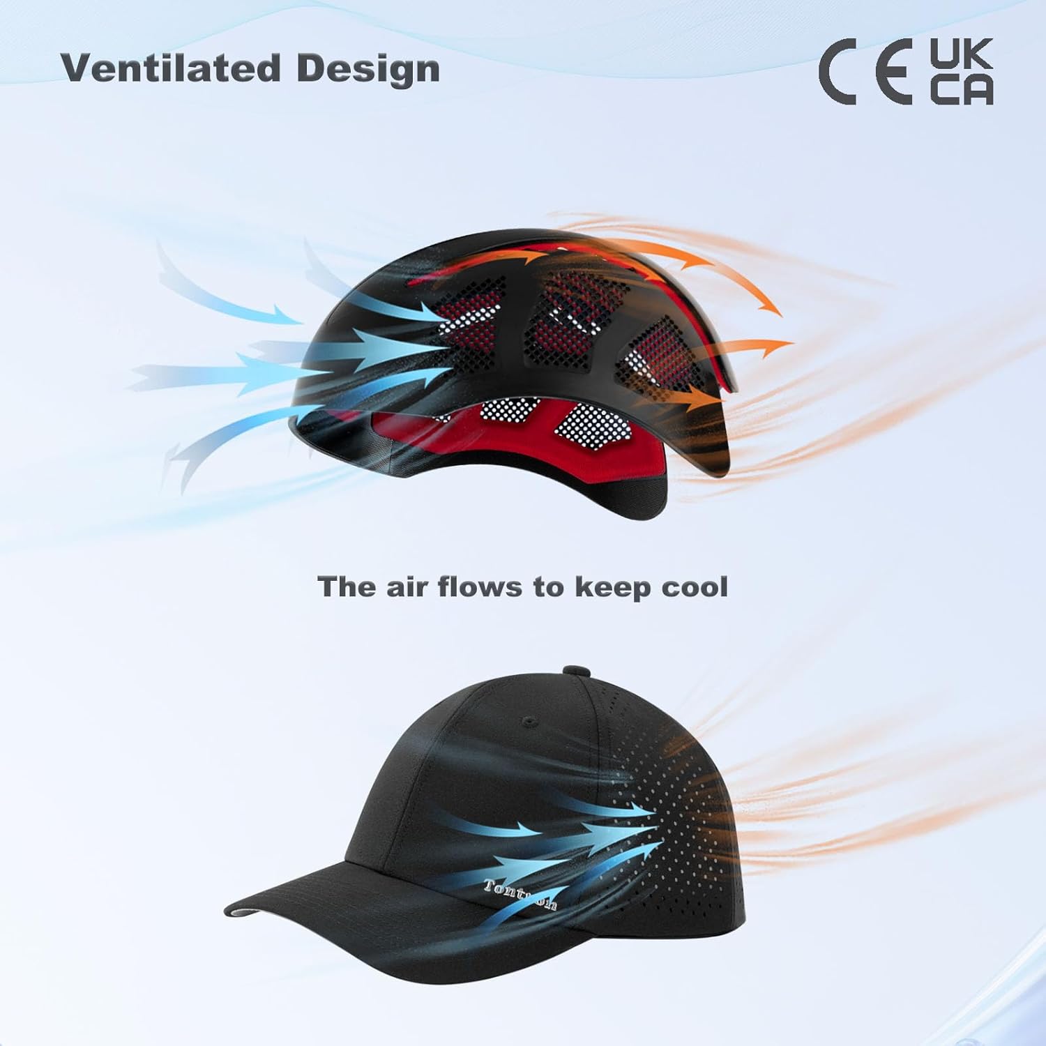Tontron Lightweight Safety Bump Cap - Baseball Style Protective Hat - Head Protection Hard Hat for Men Women