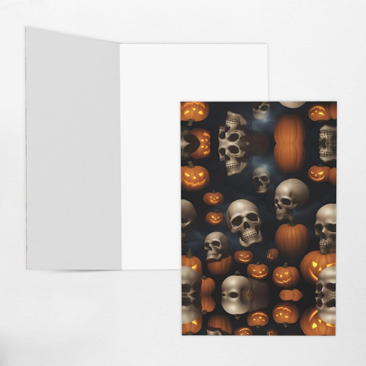 Halloween Skull Print Cards And Envelopes Self-Seal Thank You Greeting Cards And All Occasions