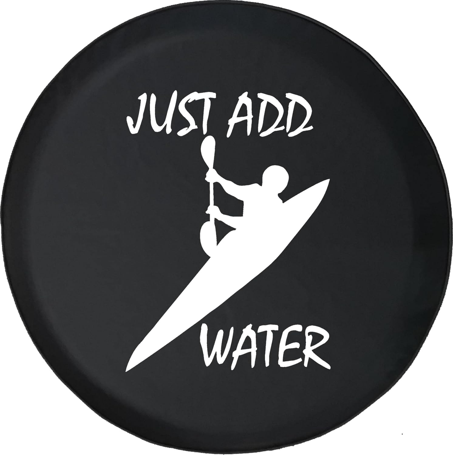 Spare Tire Cover Just Add Water Kayak Canoe Whitewater Black 29 Inch