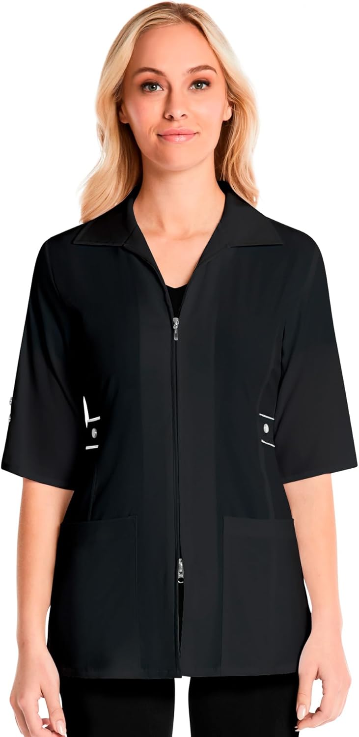 Maevn Smart Women’s 1/2 Sleeve Contrast Trim Jacket