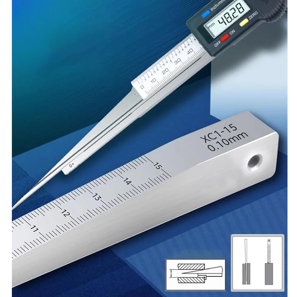 iDili Stainless Steel Digital Wedge Feeler Gauge, Mechanical Feeler Gauge Gap Gauge Detection of Inclined Surfaces(20-30mm)
