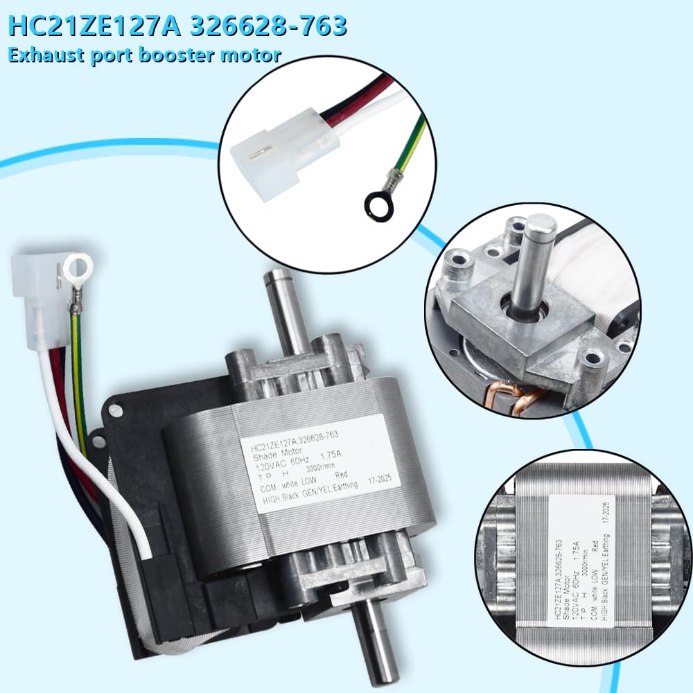 326628-763 HC21ZE127A HC21ZE127 Draft Inducer Motor Replacement for Carrier Bryant Payne Furnaces Compatible Part Number: 326628-763 347822-763 HC21ZE127A HC21ZE127 J238-150-15217