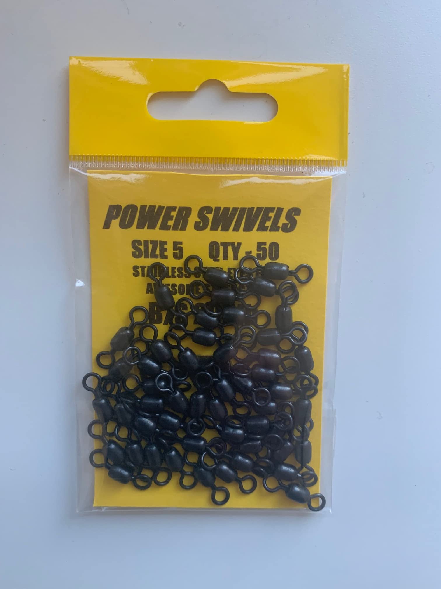 POWER SWIVELS - PACK OF x 50 various sizes * 5's - 14's / 45lb to 295lb (Size 5-295lb B.S)