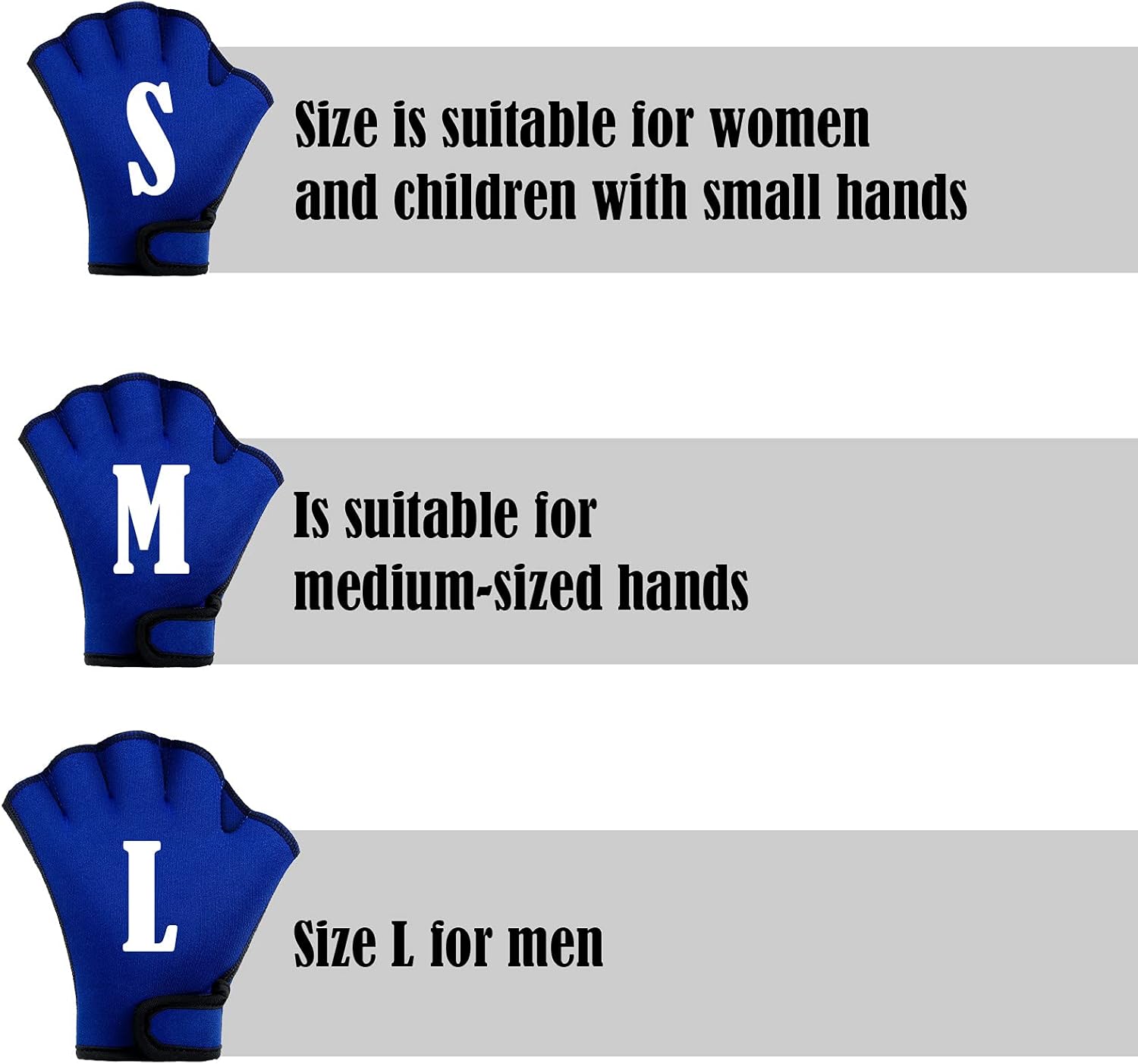 4 Pairs Aquatic Gloves 3 Size Swim Training Gloves Blue Water Resistance Neoprene Gloves Swim Webbed Gloves Waterproof Swimming Gloves for Men Women Adult Children Aquatic Fitness, Diving : Sports & Outdoors