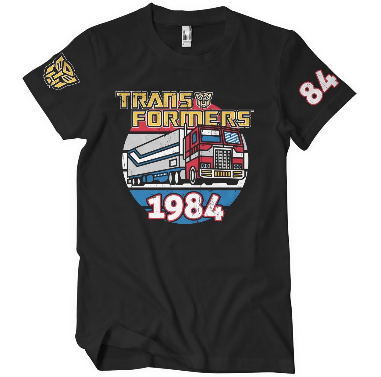 Transformers Men's Black Officially Licensed Optimus Prime Of 1984 T-Shirt (Black), Medium