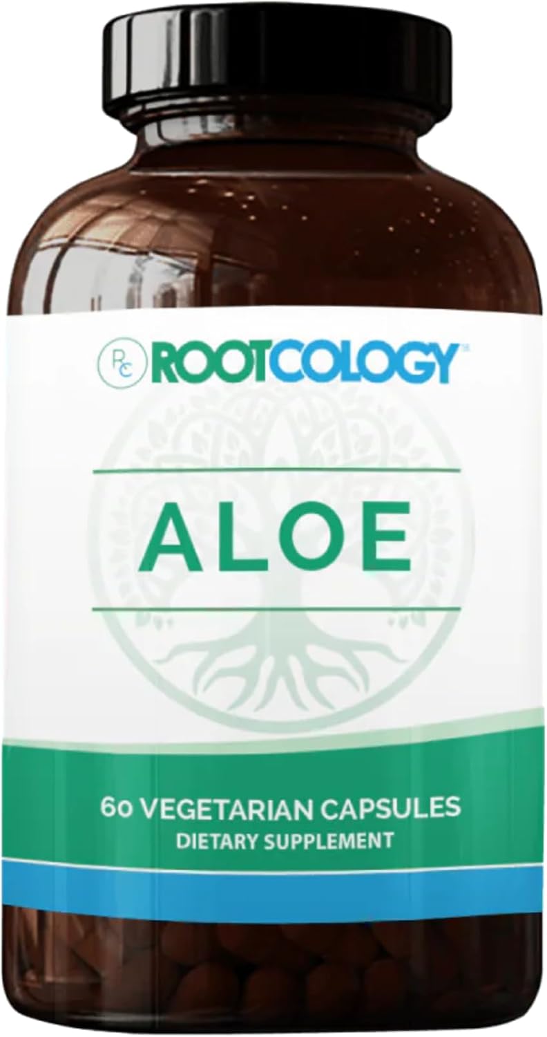 Rootcology by Dr. Izabella Wentz | Aloe Vera for GI Support | 200:1 Whole Aloe Leaf Capsules | 60 Vegetarian Capsules