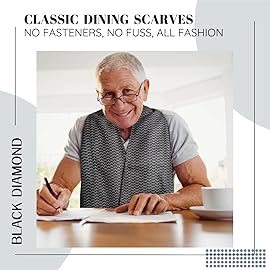 Adult Bib Scarf - Dignified Alternative to Adult Bibs | Washable and Reusable Clothing Protectors