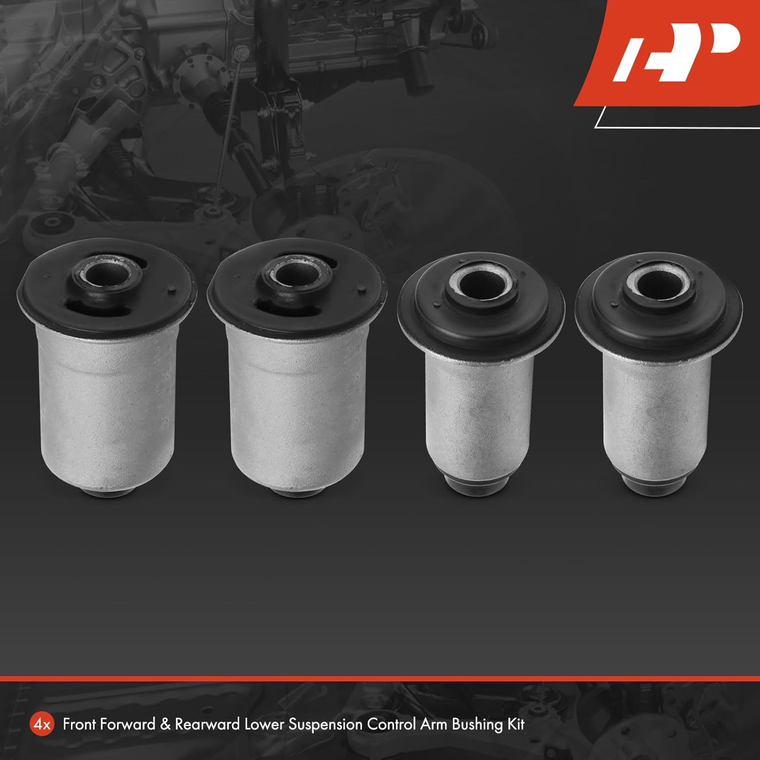 A-Premium 4 x Front Forward and Rearward Lower Control Arm Bushing Kit, Compatible with Dodge Ram 1500 2002-2005, Ram 2500 2003-2005, Ram 3500 2003-2005, RWD Only