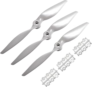 3 Pcs 9045 9×4.5" Propeller Prop,Remote Control Propeller,Rc Quadcopter Propellers,Gray Nylon Drone Propellers for Stunt Planes Gliders Flying Wings Delta Wings Drones