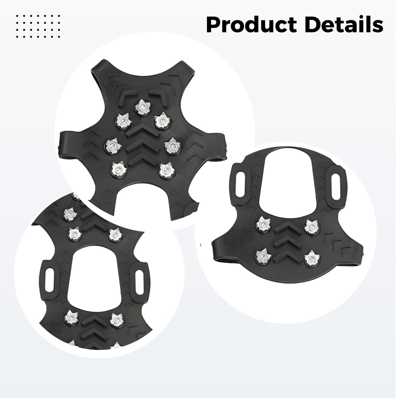 1 Paar Grödel mit 11 Zinken, rutschfeste Spikes für Schuhe, universelle Eiskrallen für Winterwanderstiefel, Schuh-Spikes für Schnee und EIS, Traktionshilfen für Outdoor Wandern und Bergsteigen