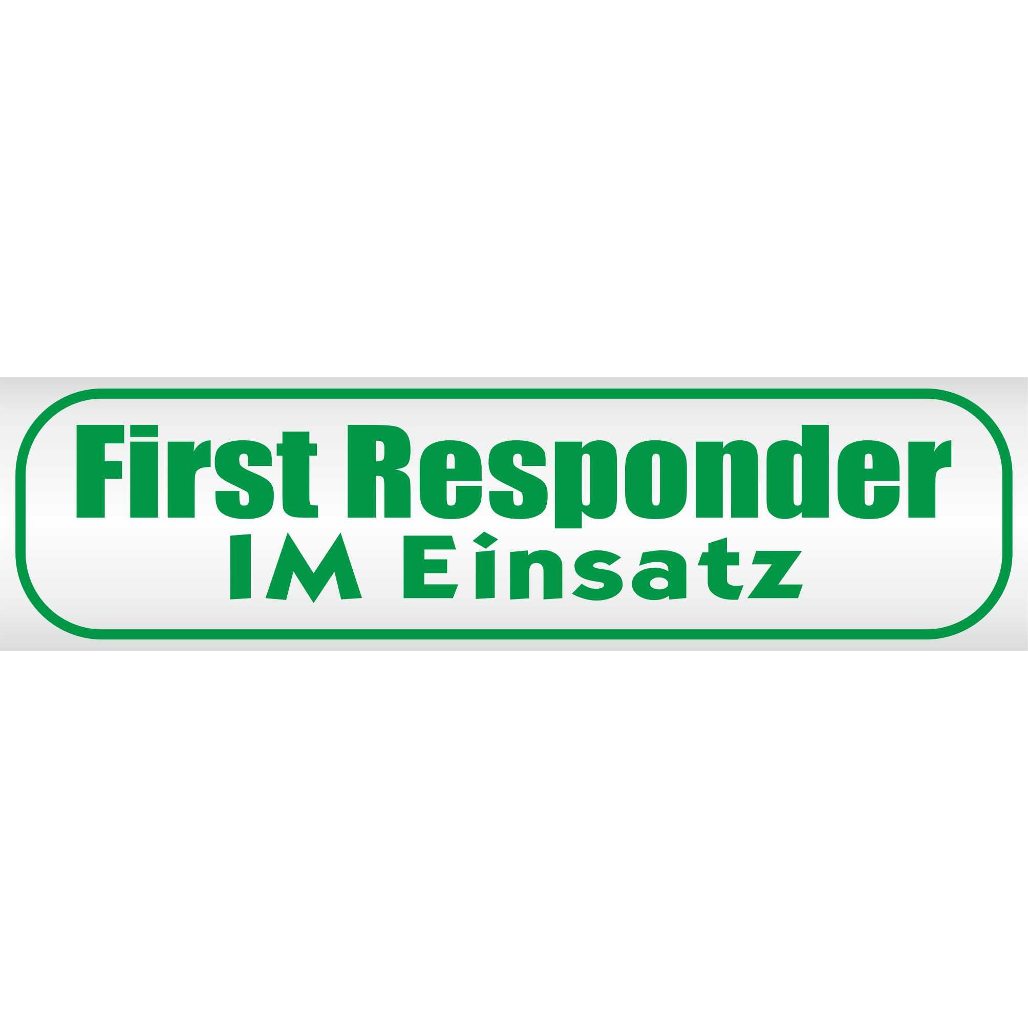 INDIGOS UG Targa Magnetica First Responder 30x8 Cm – Adesivo Riflettente Neon Rosso Per Auto E Camion - 2