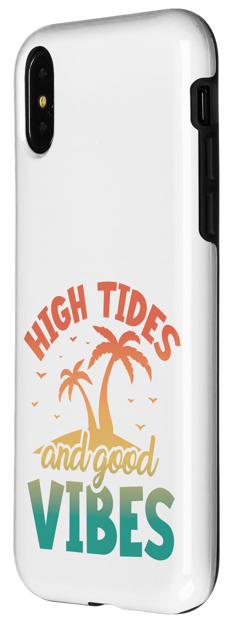 iPhone X/XS High Tides and Good Vibes - Retro Sommer Beach Life Case - Image 2