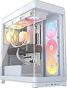 CORSAIR Frame 4500X RS ARGB Panoramic Mid-Tower PC Case – 3X Pre-Installed Fans, High Airflow, Modular Design, GPU Anti-Sag, Reverse Connection Motherboard Compatible – White