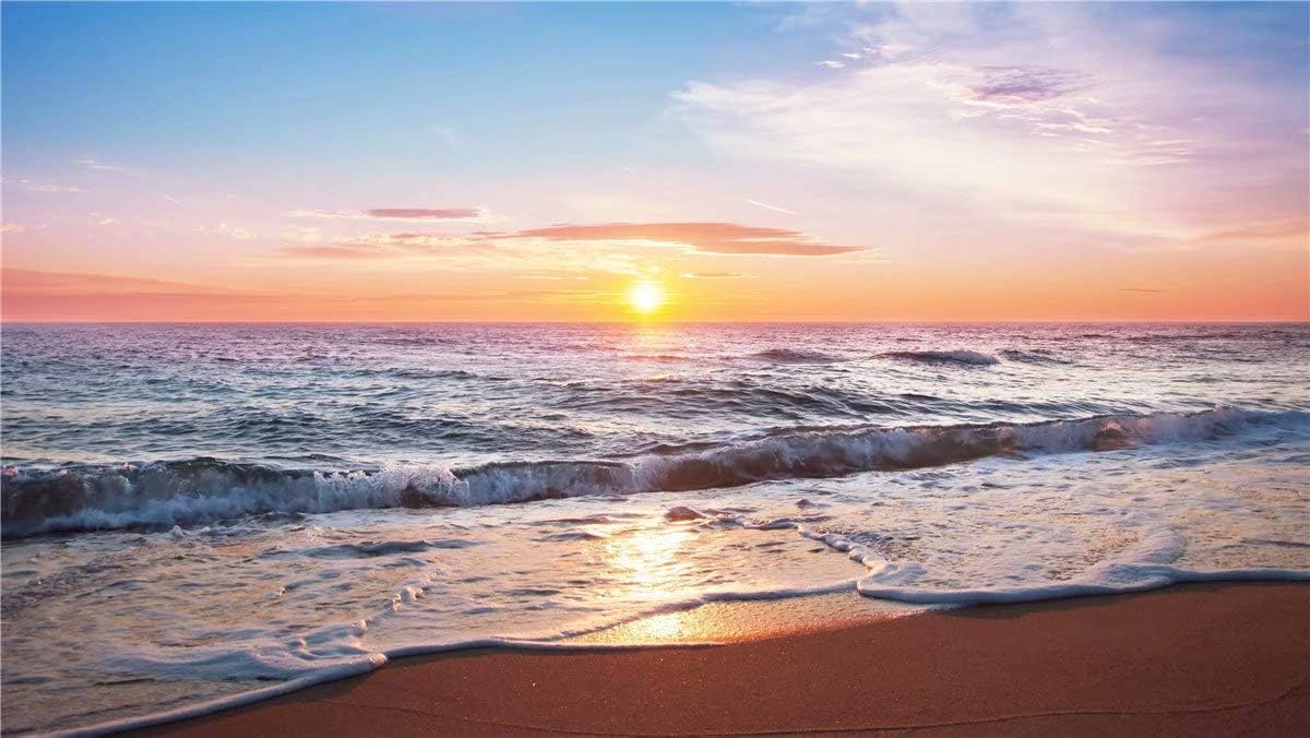 Diy Paint By Numbers For Adults Diy Oil Painting Kit For Kids Beginner -Sunset Ocean Beach Surf,16"X20"