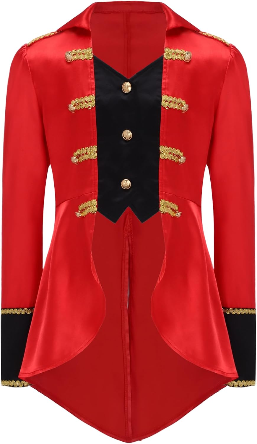 Boys Renaissance Dress Coat Long Sleeve Medieval Tailcoat Button Down Jacket