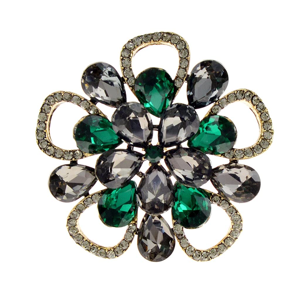 broszka z kwiatem rhinestone zimowy płaszcz akcesoria party biżuteria akcesoria