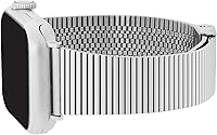 Vista 14 de Anne Klein Correa de acero inoxidable para Apple Watch, segura, ajustable, correa de repuesto para Apple Watch, se adapta a la mayoría de muñecas