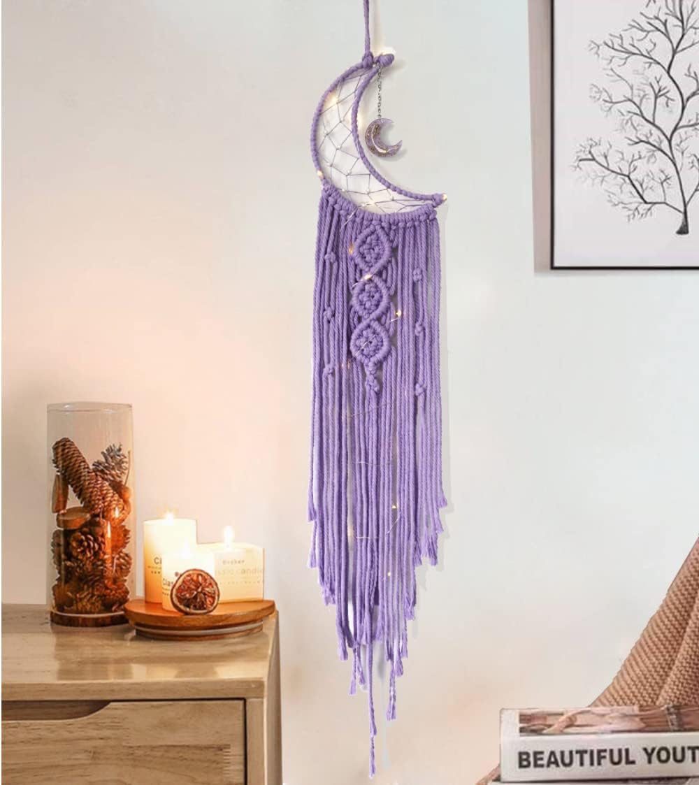 Star Moon Dream Catchers for Girls Women Bedroom Decorations