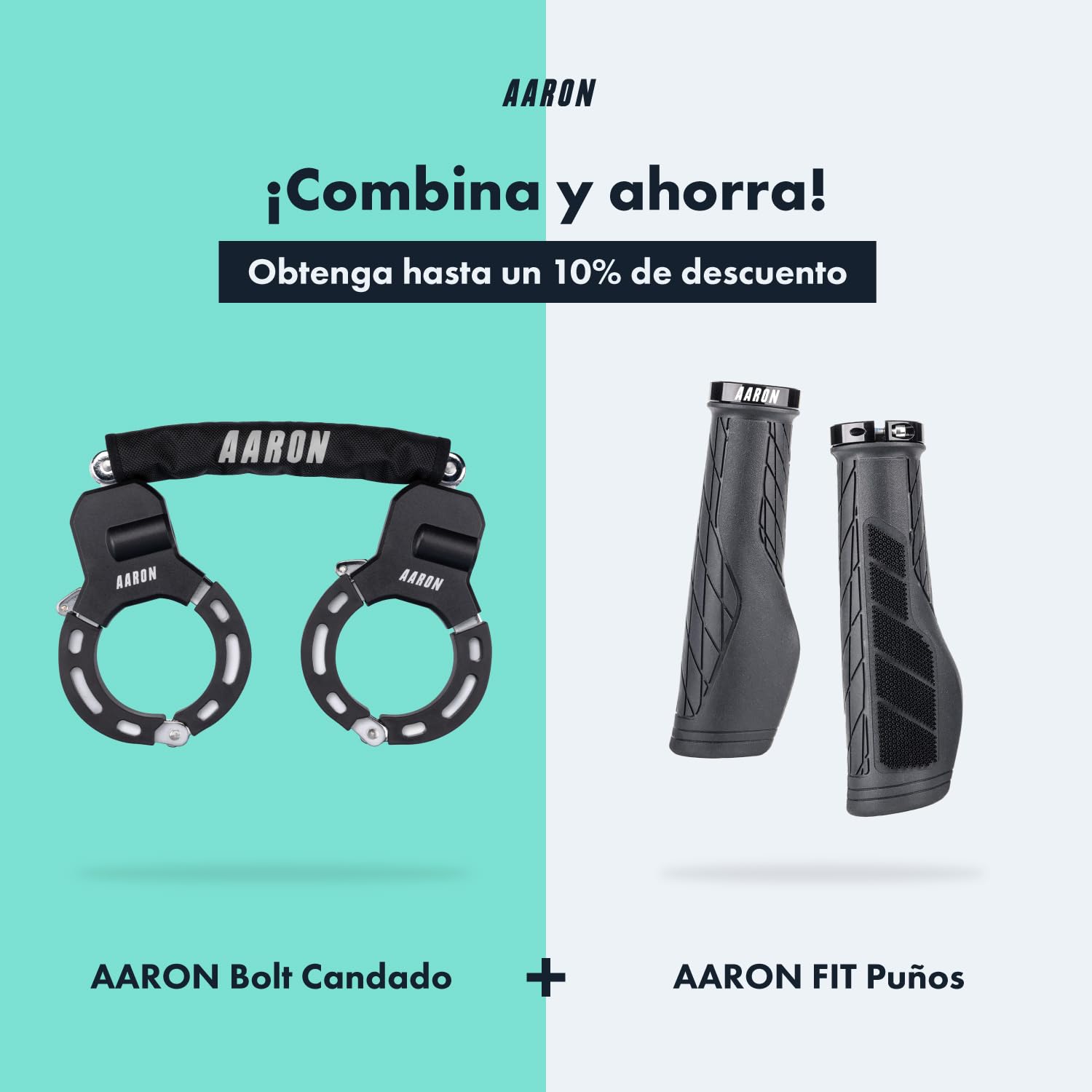AARON Candado de esposas para patinete eléctrico, diseño de alta seguridad, candado flexible con cadena de acero, resistente y protección contra arañazos (negro)