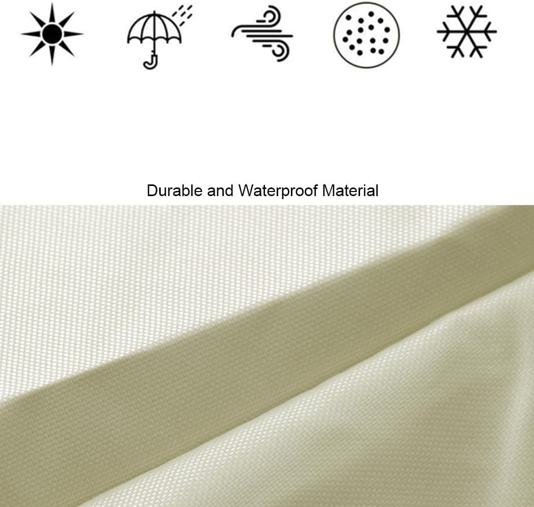 SUNSURE Round Fire Pit Covers 50''D x 24''H Patio Firepit Cover Waterproof Dustproof Garden Furniture Sets Protection Table Cover for Outdoor Fire Pit