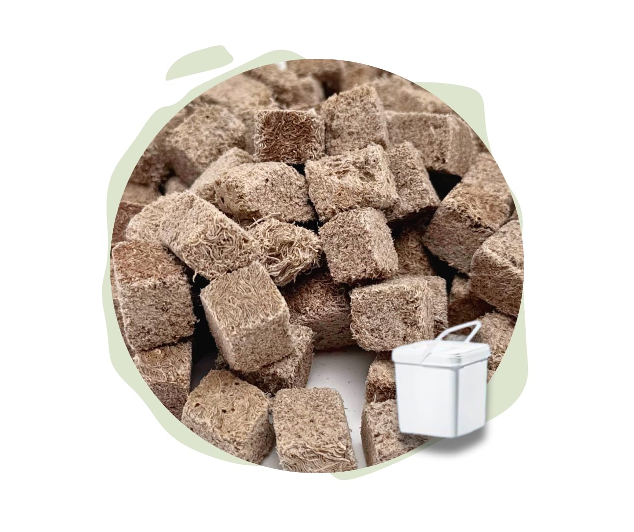 Warnick´s Tierfutterservice Naturhäppchen Tubifex FD, Schlammröhrenwürmer gefriergetrocknet - 1000 ml in Eimer - Naturfutter für Zierfische