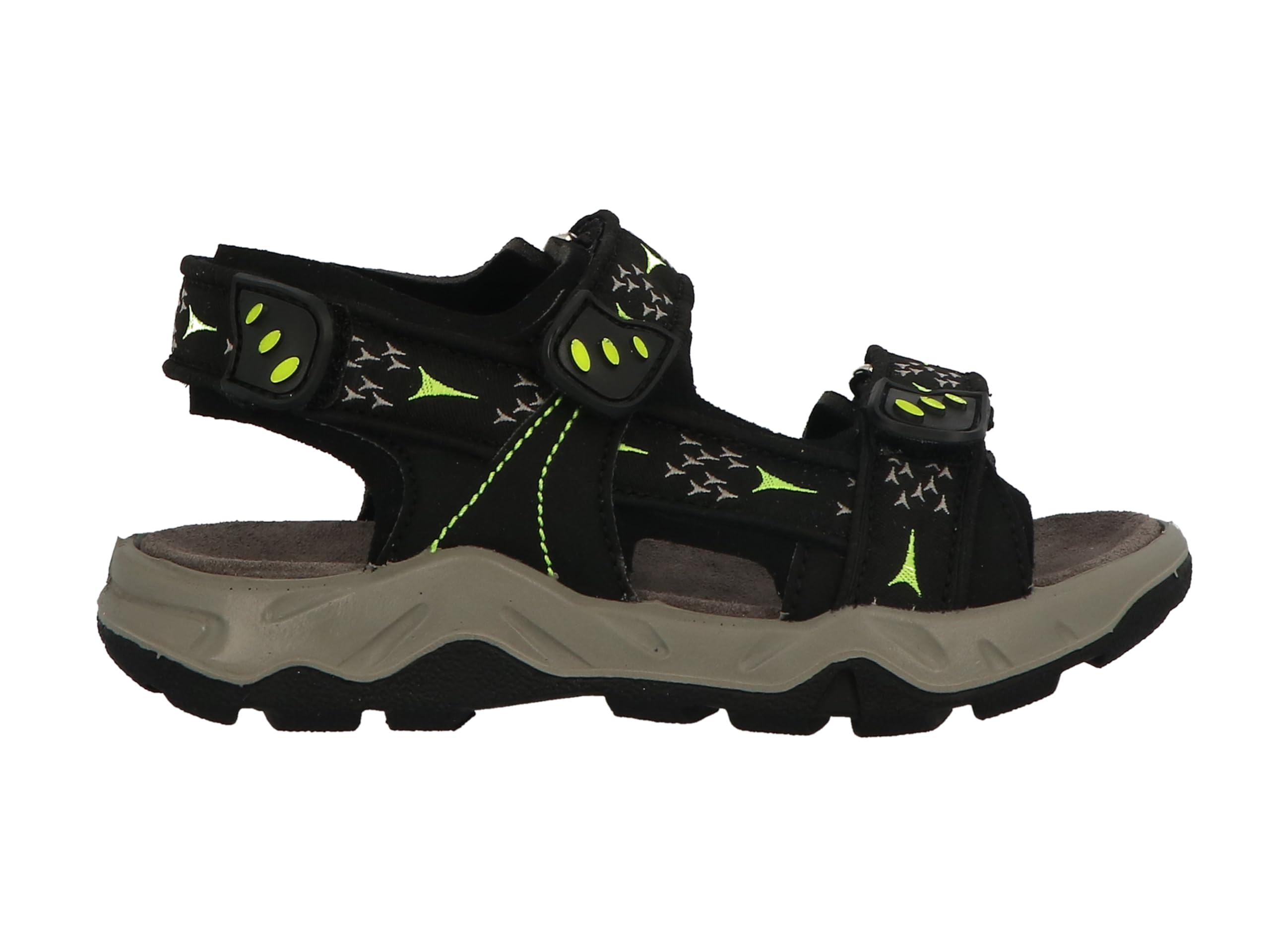 Lurchi 74L8193010 Sandal, Black-Lime, 11 UK Child